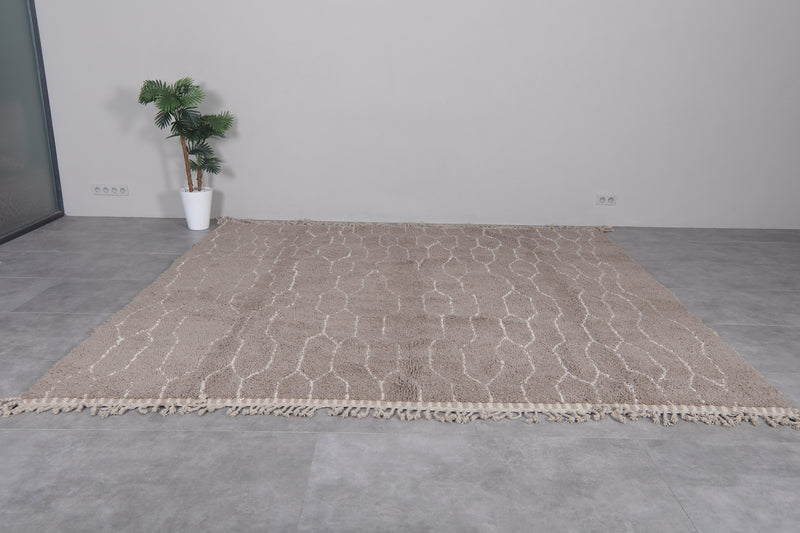 Handmade Moroccan Rug - 10.4 x 10.3 Feet | Wool Berber Carpet