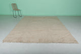 Beige Moroccan Rug - Handwoven Wool | 7.6 x 10 Feet