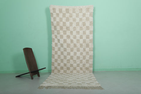 Handwoven Moroccan Rug - Checkered Pattern - 4.1 FT X 10.5 FT