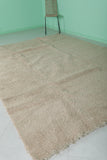 Beige Moroccan Rug - Handwoven Wool | 7.6 x 10 Feet