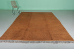 Handmade Moroccan Rug - Orange 8.2 FT × 10.5 | Wool Area Rug