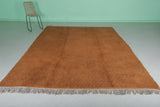 Handmade Moroccan Rug - Orange 8.2 FT × 10.5 | Wool Area Rug