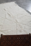 Elegant Moroccan Rug - 6.2 x 10.4 ft | White Diamond Pattern with Gray Border