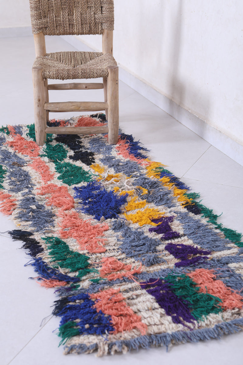 Moroccan Berber Rug - 1.9 X 4.9 ft Handmade Multicolor