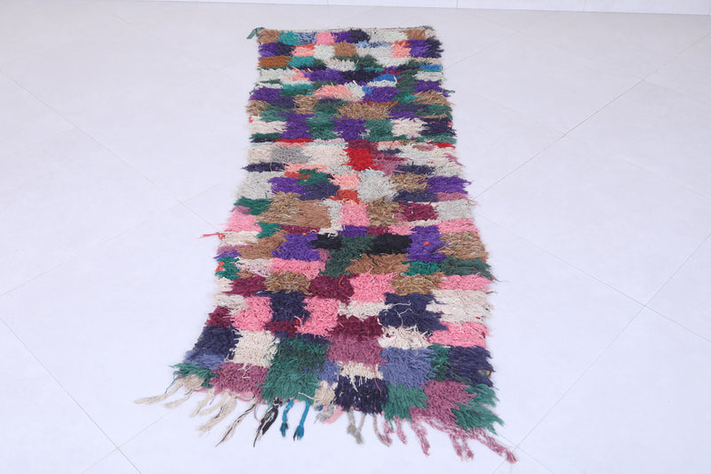 Moroccan berber rug 2.3 X 6.4 Feet - Boucherouite Rugs