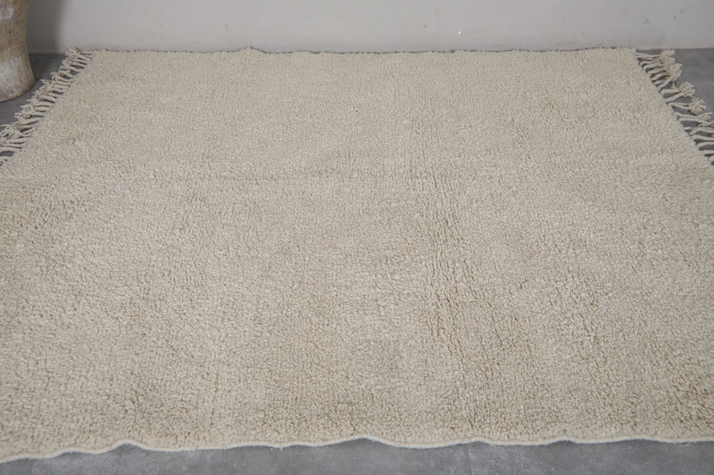 Beni Ourain Rug - 6.3 x 7.4 Feet | Handmade Moroccan Wool