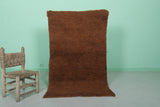 Brown Beni ourain rug 2.9 X 5 Feet