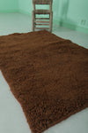 Brown Beni ourain rug 2.9 X 5 Feet