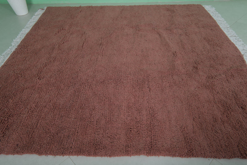 Pink Moroccan Rug - Handwoven 7.2 x 7.5 Feet | Soft Elegance