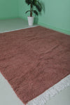 Pink Moroccan Rug - Handwoven 7.2 x 7.5 Feet | Soft Elegance