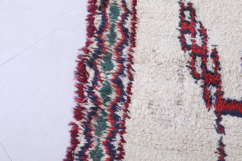 Moroccan Berber Rug - 3.2 x 6.2 ft Handwoven Vintage Design