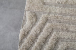 Textured Moroccan Rug - 5.5 x 6.7 ft | Cream Chevron Pattern