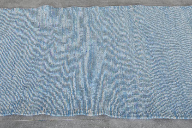 Sky Blue Moroccan Rug - 3 X 5.4 Feet | Handcrafted Elegance