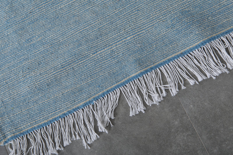 Sky Blue Moroccan Rug - 3 X 5.4 Feet | Handcrafted Elegance