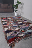 Colorful handmade moroccan berber rug 5.1 X 7.1 Feet