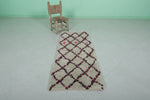 Trellis Moroccan Rug - 2 x 5.1 Feet | Handwoven Wool Accent Rug