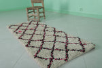 Trellis Moroccan Rug - 2 x 5.1 Feet | Handwoven Wool Accent Rug