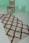 Trellis Moroccan Rug - 2 x 5.1 Feet | Handwoven Wool Accent Rug