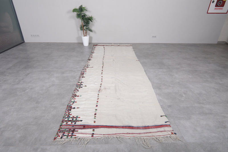 Handwoven Kilim Runner Rug – 4.3 FT X 12.4 FT