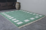 Custom striped Moroccan rug - Handmade Green Berber rug