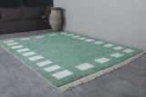 Custom striped Moroccan rug - Handmade Green Berber rug