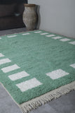 Custom striped Moroccan rug - Handmade Green Berber rug