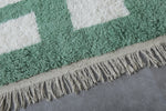 Custom striped Moroccan rug - Handmade Green Berber rug