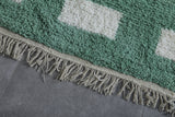 Custom striped Moroccan rug - Handmade Green Berber rug