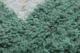 Custom striped Moroccan rug - Handmade Green Berber rug