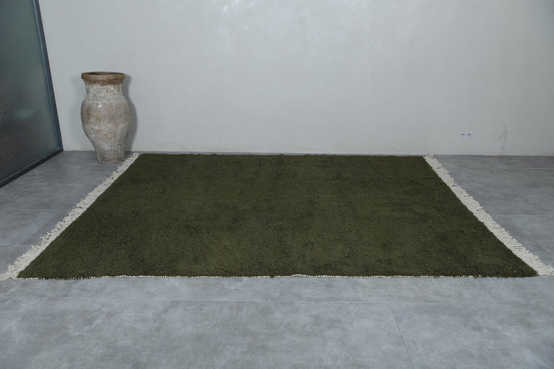 Beni Ourain green Moroccan rug - Custom Berber carpet - custom moroccan rugs