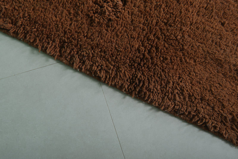 Handmade Beni Ourain Rug - 10 x 10 Feet Square | Luxurious Brown Wool