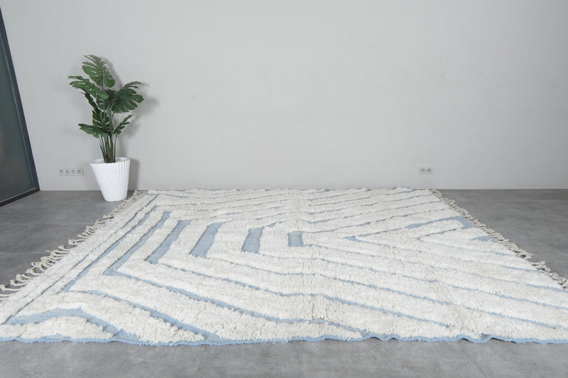 Hand-Knotted Moroccan rug - Custom rug - Wool rug