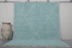 Blue sky Moroccan rug - Custom Beni ourain rug