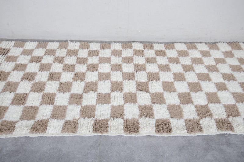 Moroccan Checkered Runner Rug - 2.7 x 13 Feet