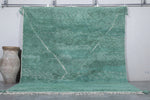 Green Moroccan Rug - Handwoven 8.9 x 9.9 Feet | Luxurious Wool Design