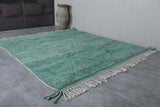 Green Moroccan Rug - Handwoven 8.9 x 9.9 Feet | Luxurious Wool Design