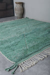 Green Moroccan Rug - Handwoven 8.9 x 9.9 Feet | Luxurious Wool Design