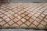 Vintage Moroccan Rug - 6.6 x 10.4 ft | Warm Toned Diamond Pattern