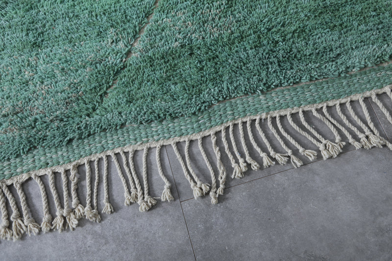 Green Moroccan Rug - Handwoven 8.9 x 9.9 Feet | Luxurious Wool Design