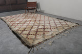 Vintage Moroccan Rug - 6.6 x 10.4 ft | Warm Toned Diamond Pattern