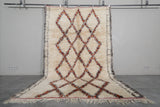 Handwoven Moroccan Rug - 6.4 x 10.2 ft | Diamond Pattern with Color Accents