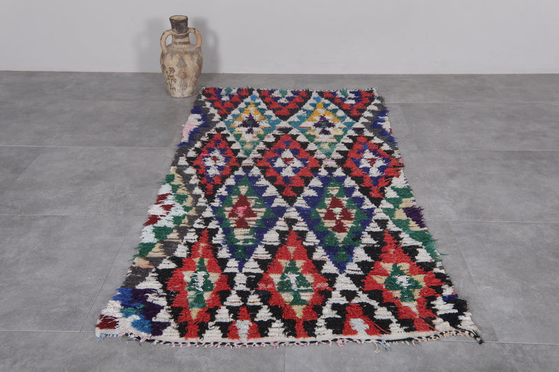 Handwoven Moroccan Rug with Geometric Pattern – 3.4 x 6.6 ft