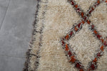 Handwoven Moroccan Rug - 6.4 x 10.2 ft | Diamond Pattern with Color Accents