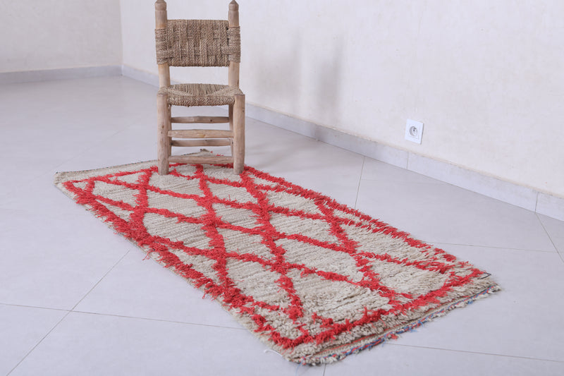 Moroccan berber rug 2.3 X 5 Feet - Boucherouite Rugs