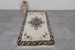 Runner Beni ourain rug 2.7 X 6.3 Feet - vintage rug