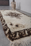 Runner Beni ourain rug 2.7 X 6.3 Feet - vintage rug