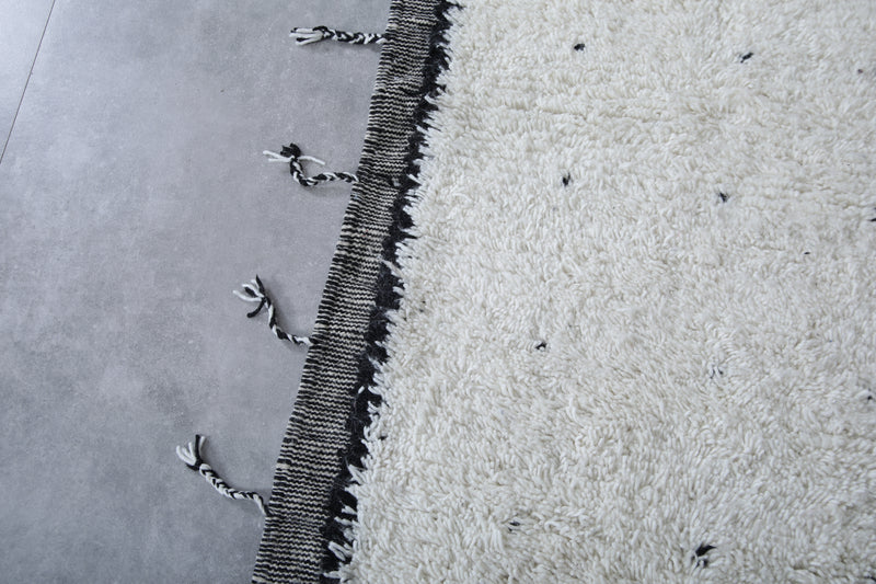 Moroccan Rug - 3.3x10.7 FT | Handwoven Black and White Runner