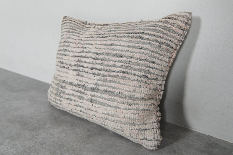 Handwoven Moroccan Wool Pillow - 16.1 x 20 Inches - kilim pillow