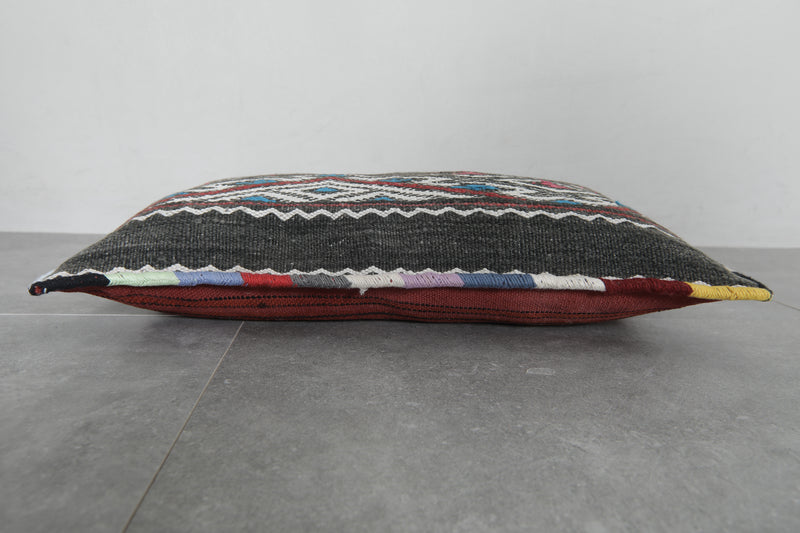 Colorful Tribal Moroccan Pillow - 13.7 x 23.6 Inches - kilim pillow