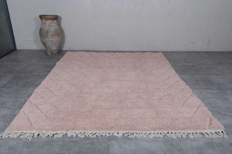 Pink Moroccan Rug - Handwoven 8 x 10 Feet | Soft Wool Elegance